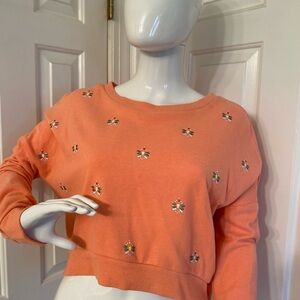 Victoria's Secret  Cropped Orange Sweatshirt sz. small